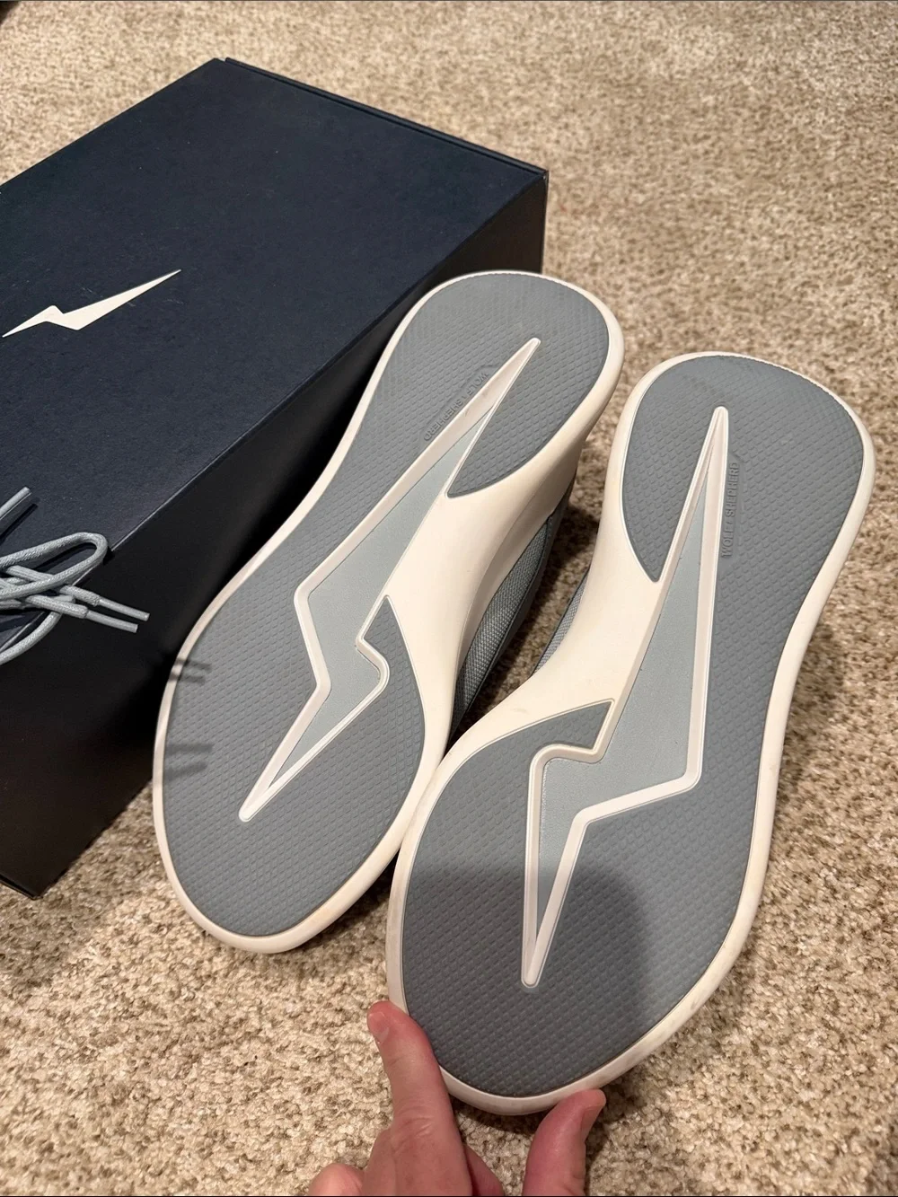 Men’s Grey Wolf & Shepherd Shoes New (in box) w/stretchy/original laces. Size 10